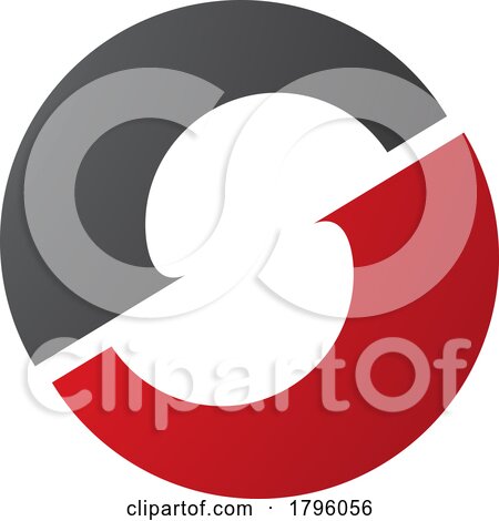 Red and Black Letter O Icon with an S Shape in the Middle by cidepix