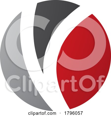 Red and Black Letter O Icon with a V Shape by cidepix