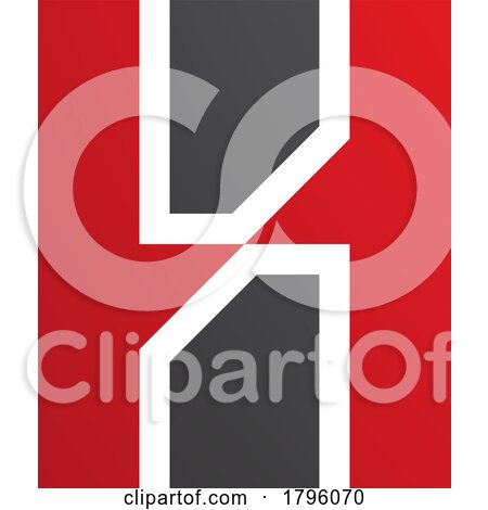 Red and Black Letter H Icon with Vertical Rectangles by cidepix