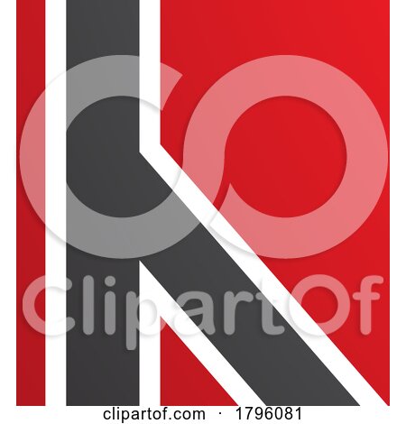 Red and Black Letter H Icon with Straight Lines by cidepix