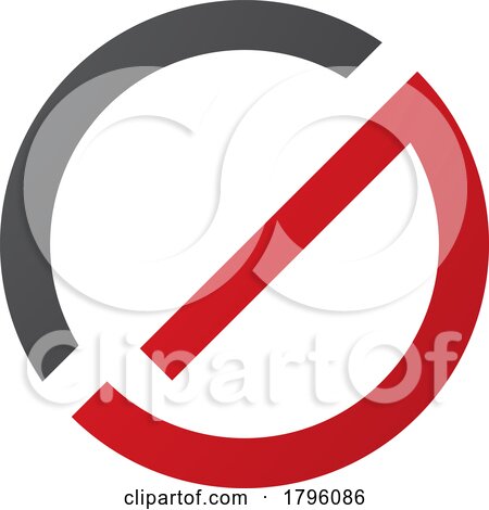 Red and Black Thin Round Letter G Icon by cidepix