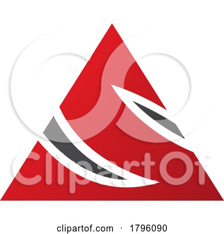 Red and Black Triangle Shaped Letter S Icon by cidepix