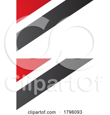 Red and Black Triangular Flag Shaped Letter B Icon by cidepix