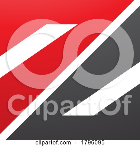 Red and Black Triangular Square Shaped Letter Z Icon by cidepix