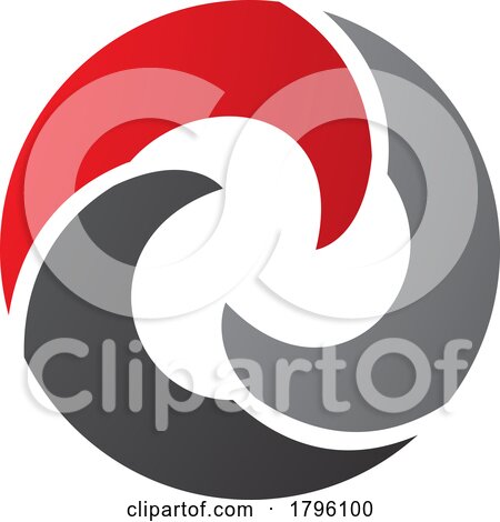Red and Black Wave Shaped Letter O Icon by cidepix