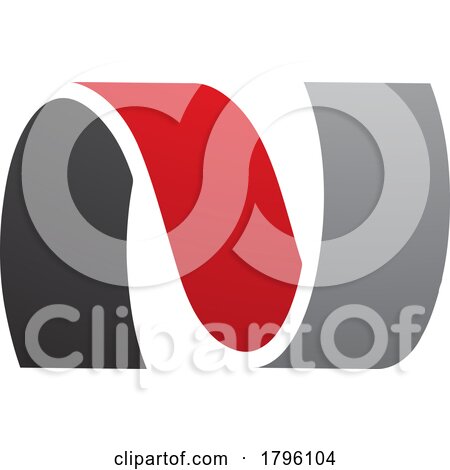 Red and Black Wavy Shaped Letter N Icon by cidepix
