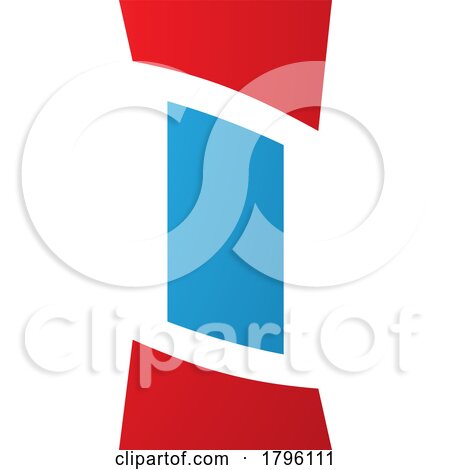 Red and Blue Antique Pillar Shaped Letter I Icon by cidepix