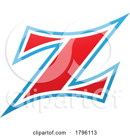 Red and Blue Arc Shaped Letter Z Icon by cidepix
