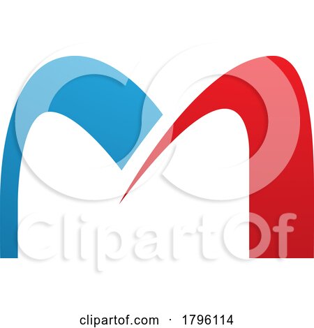 Red and Blue Arch Shaped Letter M Icon by cidepix