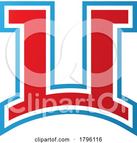 Red and Blue Arch Shaped Letter U Icon by cidepix