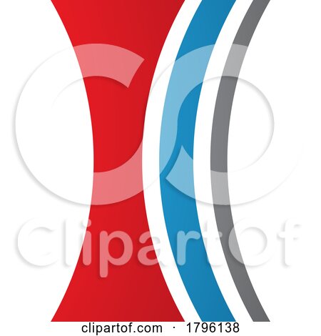 Red and Blue Concave Lens Shaped Letter I Icon by cidepix