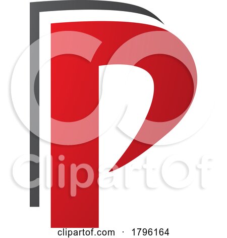 Red and Black Layered Letter P Icon by cidepix