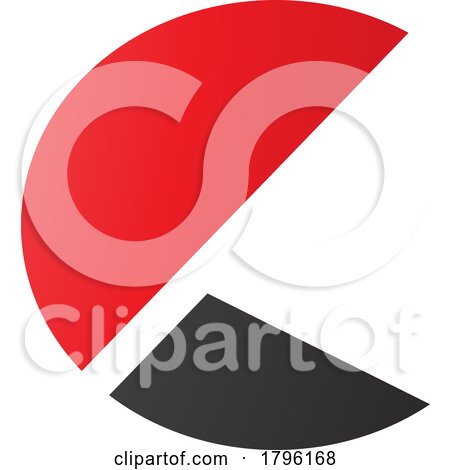 Red and Black Letter C Icon with Half Circles by cidepix