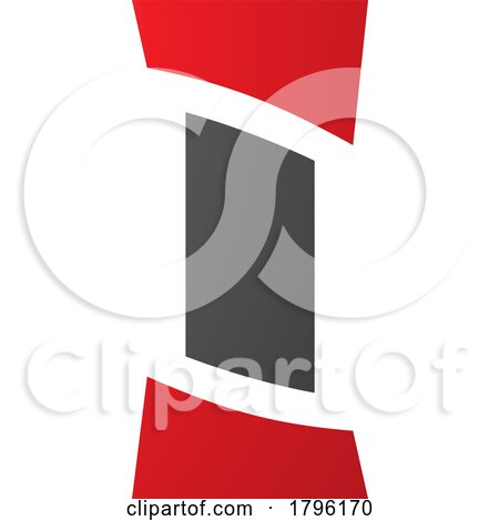Red and Black Antique Pillar Shaped Letter I Icon by cidepix