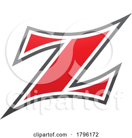 Red and Black Arc Shaped Letter Z Icon by cidepix