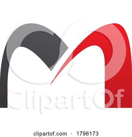 Red and Black Arch Shaped Letter M Icon by cidepix