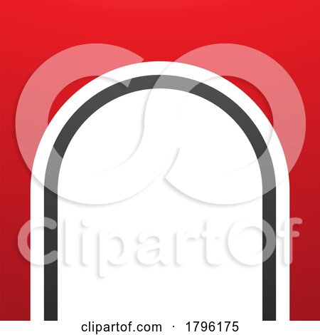 Red and Black Arch Shaped Letter N Icon by cidepix