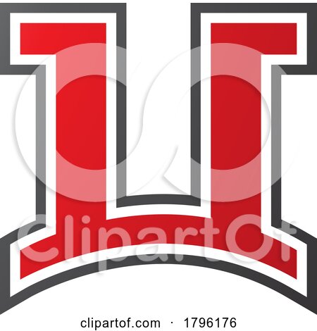 Red and Black Arch Shaped Letter U Icon by cidepix