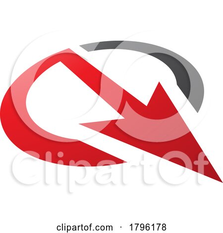 Red and Black Arrow Shaped Letter Q Icon by cidepix