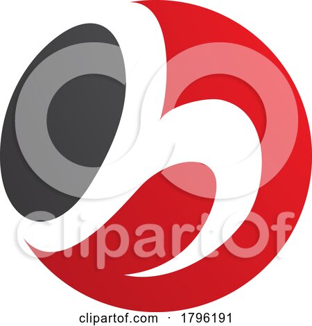 Red and Black Circle Shaped Letter H Icon by cidepix