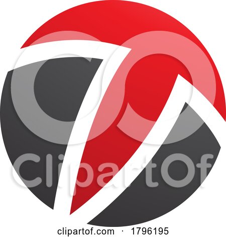 Red and Black Circle Shaped Letter T Icon by cidepix