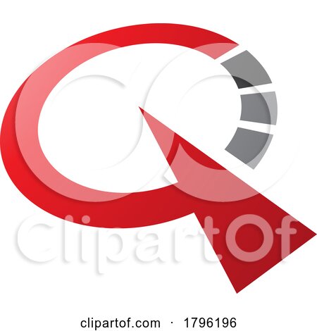 Red and Black Clock Shaped Letter Q Icon by cidepix