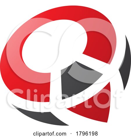 Red and Black Compass Shaped Letter Q Icon by cidepix