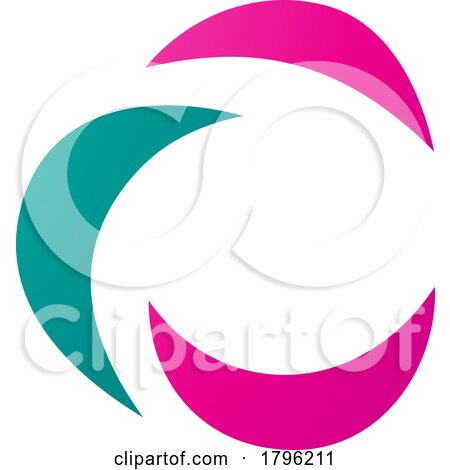 Persian Green and Magenta Crescent Shaped Letter C Icon by cidepix