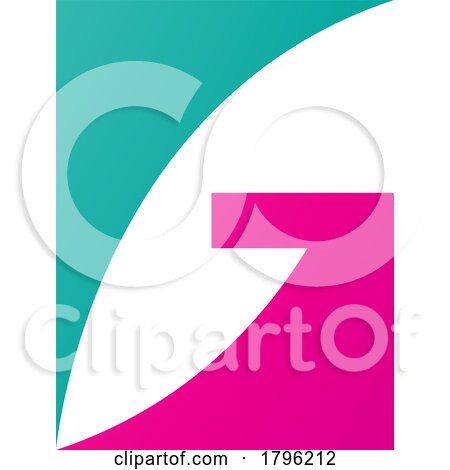 Persian Green and Magenta Rectangular Letter G Icon by cidepix