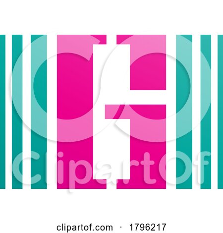 Persian Green and Magenta Letter G Icon with Vertical Stripes by cidepix