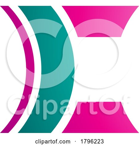 Persian Green and Magenta Lens Shaped Letter C Icon by cidepix