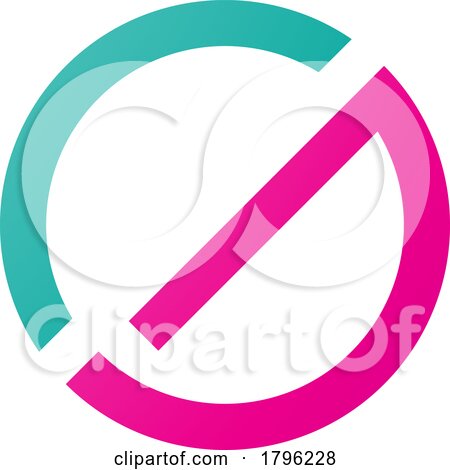 Persian Green and Magenta Thin Round Letter G Icon by cidepix