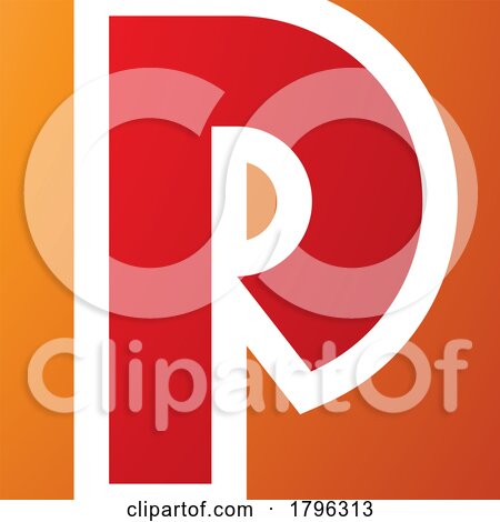 Orange and Red Square Letter P Icon by cidepix