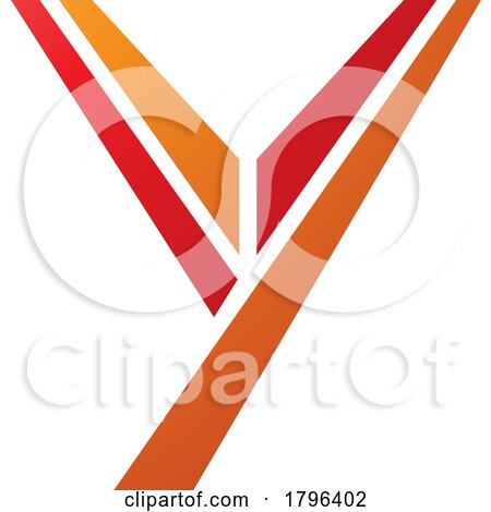 Orange and Red Uppercase Letter Y Icon by cidepix
