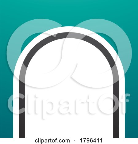 Persian Green and Black Arch Shaped Letter N Icon by cidepix