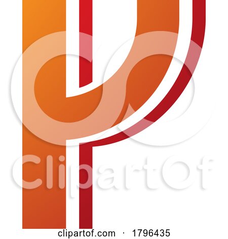 Orange and Red Striped Shaped Letter Y Icon by cidepix