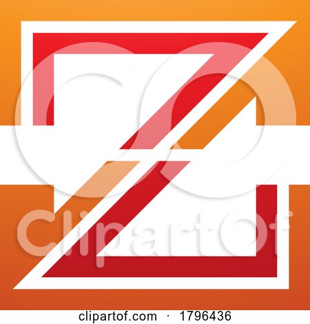 Orange and Red Striped Shaped Letter Z Icon by cidepix