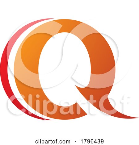 Orange and Red Spiky Round Shaped Letter Q Icon by cidepix