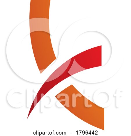 Orange and Red Spiky Lowercase Letter K Icon by cidepix