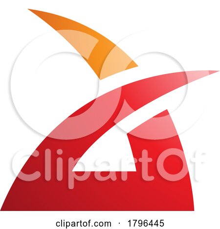 Orange and Red Spiky Grass Shaped Letter a Icon by cidepix