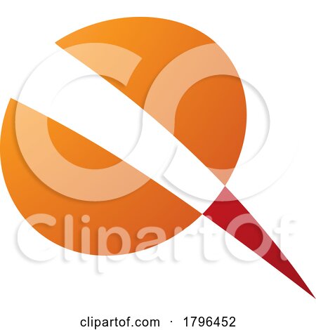Orange and Red Screw Shaped Letter Q Icon by cidepix