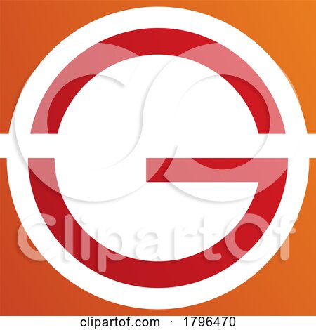 Orange and Red Round and Square Letter G Icon by cidepix