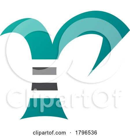 Persian Green and Black Striped Letter R Icon by cidepix