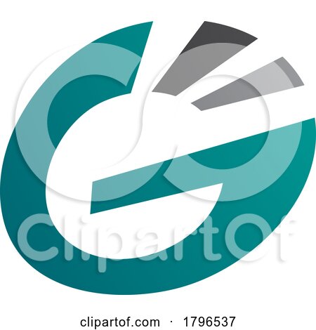 Persian Green and Black Striped Oval Letter G Icon by cidepix