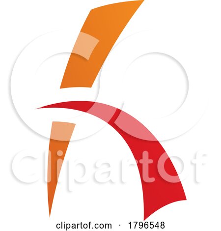 Orange and Red Letter H Icon with Spiky Lines by cidepix