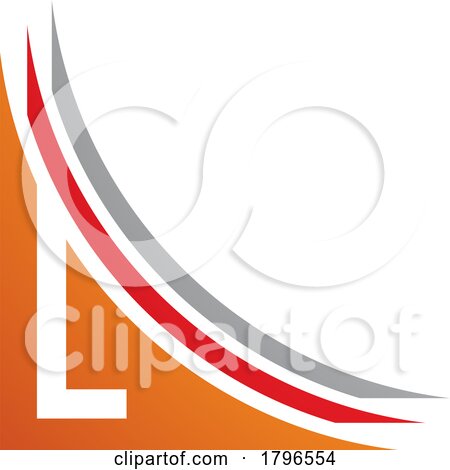 Orange and Red Letter L Icon with Layers by cidepix