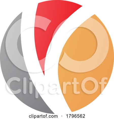 Orange and Red Letter O Icon with a V Shape by cidepix