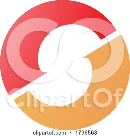 Orange and Red Letter O Icon with an S Shape in the Middle by cidepix