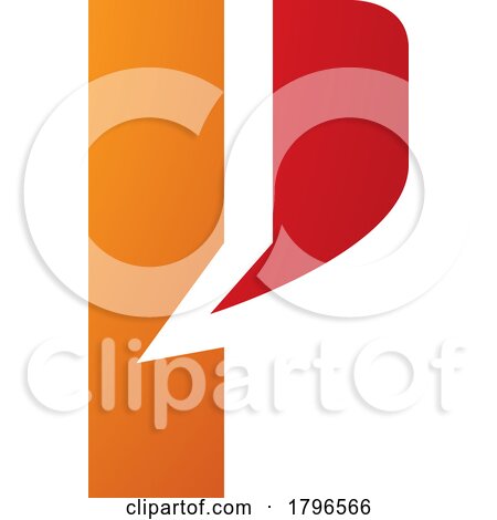 Orange and Red Letter P Icon with a Bold Rectangle by cidepix