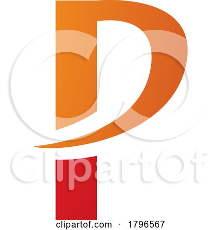 Orange and Red Letter P Icon with a Pointy Tip by cidepix
